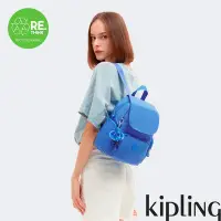在飛比找Yahoo奇摩購物中心優惠-Kipling 深邃亮藍色掀蓋拉鍊後背包-CITY ZIP 