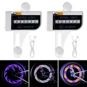 2 Tire Rechargeable LED Bike Wheel Lights,30 Patterns Waterproof Bicycle Spoke