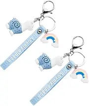 [WOFASHPURET] Alpaca Key Rings Phone Lanyard Chains Lanyards Lanyard with Card Holder Key Holder for Wall Id Card Holders Badge Reel Keys Holder Key Ring Hoop Orange