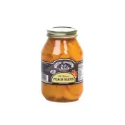 Amish Wedding Ready to Eat Peaches, USA Made 32 oz Glass Jar, No Preservatives