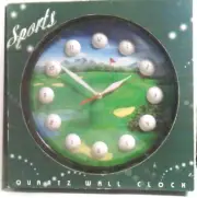 Quartz Golf Wall Clock~Vintage~11 inches~NEW In Origonal Box