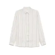 [Emporio Armani] Emporio Armani Striped Shirt M WHITE/GREEN