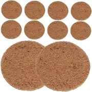 CVUTOVO 10Pcs Coconut Fiber Nesting Pads for Birds Leak Soft Durable Nesting Bedding for Finch Parakeet and Chicken Coop Natural Coir Material for Safe Nesting