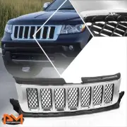 For 11-13 Grand Cherokee Overland Chrome Frame Diamond Mesh Insert Bumper Grille (for: Jeep)