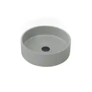 Miseno MBS-9257 Moguer 15-3/8" Circular Concrete Vessel Bathroom - Grey