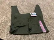 Seven 7 Womens Legging Skinny Pants Olive Green Rayon Pull On Solid Size S- NWT