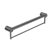 Nero Mecca Care 32mm Grab Rail With Towel Holder 600mm Gun Metal NRCR3224BGM