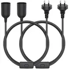 2PCS E27 Cable Cord with Switch, 3 Meter E27 Lamp Holder Hanging Cable Cord, Ext
