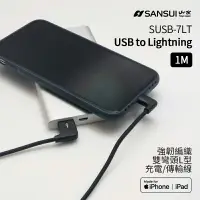 在飛比找樂天市場購物網優惠-SANSUI 強韌編織 MFi認證 Lightning 充電