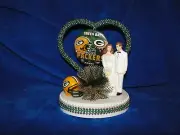 NEW GREEN BAY PACKER BRIDE AND GROOM WEDDING CAKE TOPPER