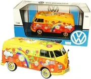 MX79563 1:24 MOTOR MAX VOLKSWAGEN TYPE 2 (T1) FLOWER POWER DELIERY VAN