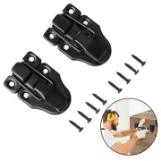 Secure Black Duckbill Tool Box Latches with Hardened Screws Set of 2 (Black)