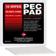 Photographic Solutions PEC-PAD Lint Free Non-Abrasive Photo Wipes 4 x 4 - 10 ...