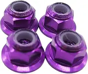 tieedhfu Aluminum Alloy 1/10 Tyre Nut for BULLET3.0 Monster Trucks 4pcs RC Car Accessories Replacement Parts RC Upgrade Part, Purple