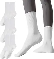 [Rienan] Pilates Socks 3 Pairs Pilates Socks Non-Slip Socks Women's Pilates Socks Women's Yoga Socks Non-Slip Suitable for Pilates Ballet Fitness Gymnastics, black, 3 US