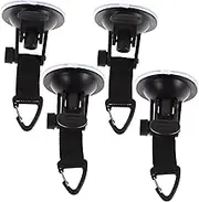 LIFKOME 4Pcs Heavy Duty Suction Cup Hooks for Camping Tent Reusable Tarp Tie Down Clips Wind Resistant Tent Hook Fasteners Portable and Compact Design for Outdoor Use