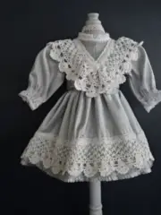 Dress Silk Blue for Antique or Modern Doll - Bleuette, Steiner Dolls House