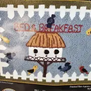 Vintage Heritage Rug Hooking 20 x 27 Birdhouse 2001 Blessings Bed & Breakfast