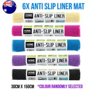 6PCS NEW Anti Non Slip Mat Grip Roll Matting Cabinet Liner Kitchen Drawer