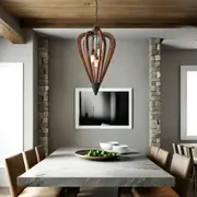 Senorita Pendant Light in Tuscan Coffee Cherry Wood (Small/Medium or Large)