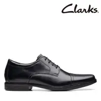 在飛比找momo購物網優惠-【Clarks】男鞋 Howard Cap寬楦設計微方頭橫飾