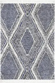 Micha Kanani Geometric Navy Blue Rug