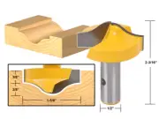 1-5/8" Ogee Groove Router Bit - 1/2" Shank - Yonico 14984