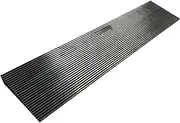 LH-GUARD 1.6" Rise Wheelchair Threshold Ramp, Large Capacity 35.43" L x 7.87" W Rubber Threshold Ramps, Non-Slip Solid Rubber Ramp for Doorways Scooter Sweepers (1.6" Rise Cuttable, Black)