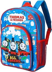 [William Lamb] Thomas the Tank Engine Kids' Cartoon Multicolour 36.7cm x 26cm x 13cm Backpack with Side Mesh Pocket and Front Zipped Pocket