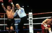 Kostya Tszyu Celebrates In The Ring After Knocking Down Jake Old Boxing Photo