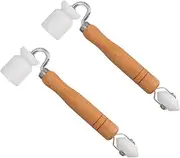 Seam Roller for Wallpaper 2pcs Wooden Handle Construction Roller Multifunctional Tool Kit Smooth Rolling for Home Dec