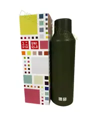 UNIQLO Stainless Steel Water Bottle, Olive Green, 16 oz