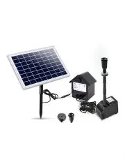 Gardeon Solar Pond Pump Battery Kit LED Light 6.6FT