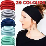 Running Soft Wide Hairband Yoga Elastic Stretch Headband Turban Head Wrap