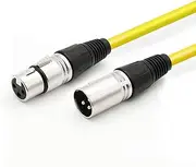 Dremake 10FT XLR to Speaker Cable Patch Cord XLR Cable 3Pin XLR Male to XLR Female Balanced Cable for Microphone, DJ, Pro, Live Sound & Performance - Yellow