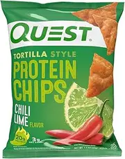 Quest Nutrition Tortilla Style Protein Chips, Chili Lime, Baked, 1.1 Ounce (12 Count)