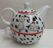 Gorgeous Disney 101 Dalmations Tea For One 520ml Teapot and 280ml Cup NIB
