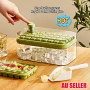 32/64 Grid Plastic Ice Tray Mold with Scoop Ice Cube Maker Storage Container Box