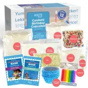Confetti Cupcakes Birthday Kit for Kids – Global Celebration Baking Kit – Cup...