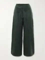 [LISA YANG] LISA YANG - Ellery Brushed Cashmere Flared Pants - Army green - 1 1 Green