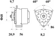 Mahle Alternator for Volvo Construction L30B 2.7L Turbo Diesel BF4L1011F 01/98 -