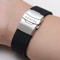 在飛比找蝦皮商城精選優惠-適用於諾莫斯NOMOS手錶帶 男女矽膠錶帶運動潛水摺疊扣柔軟