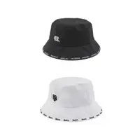 在飛比找PChome24h購物優惠-NCAA 帽子 黑 白 校徽 刺繡 滾邊 漁夫帽 73551