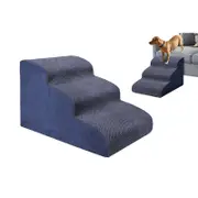 High Density Foam Dog Stairs Ramps Non Slip Pet Steps for Older Dogs Injured-Blue