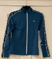 J.Lindeberg Tamara Golf Mid Layer Full Zip-Moroccan Blue -Large - New With Tags