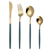 1Set Stainless Steel Steak Knife Fork Spoon Portugal Suit Northern Europe Coffee Dessert Tableware Kitchen Utensils Dinnerware