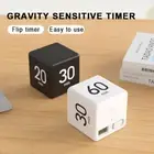 Digital Kitchen Timer Gravity Sensor Overturn Preset Alarm Countdown Timer Cube