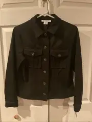 Skye’s The Limit Black Button-Up Jacket Petite Medium Ladies NWT