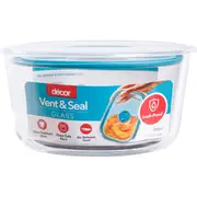 Decor Vent & Seal Glass Container Round 500mL