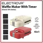 Electrova Classic 50's Waffle Maker with Timer Automatic Sandwich Donut Machine